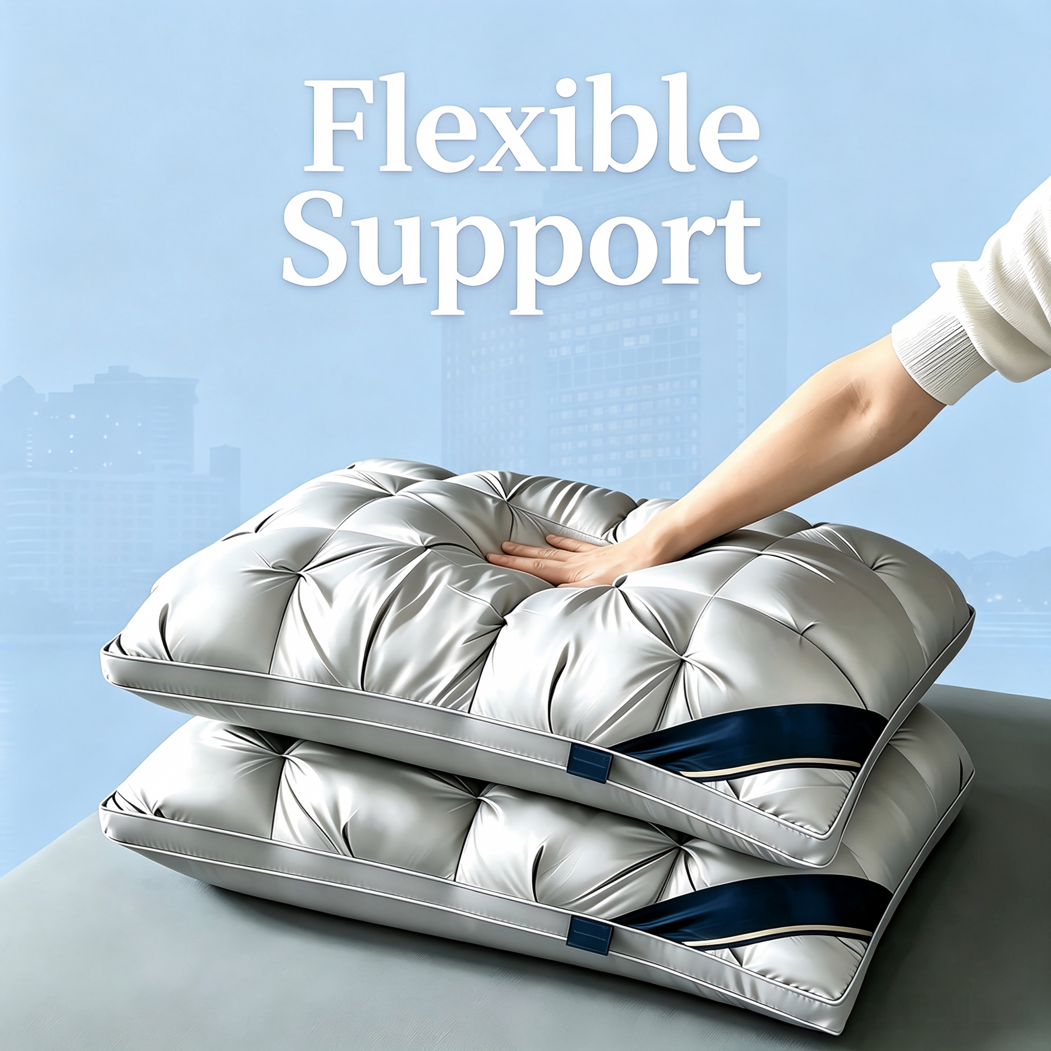 Cloud Soft Bed Pillow – Ultra-Fluffy Microfiber Fill for Side, Back & Stomach Sleepers