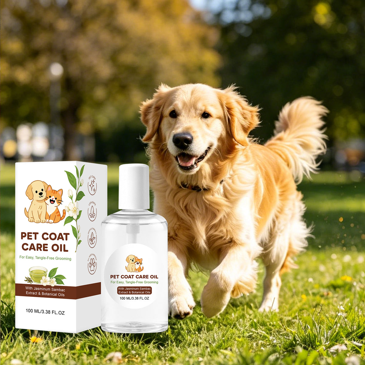 Pet Coat Care Oil for Dogs & Cats