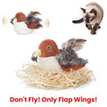 Flapping Sandpiper Cat Toy - Bite Resistant, Touch-Activated, Rechargeable, Hangable, Lifelike Chirping Sound, Flap Mode, Fly-Like Motion, Realistic Bird Action Sparks Chasing, Durable Kitten Interactive Pet Toy