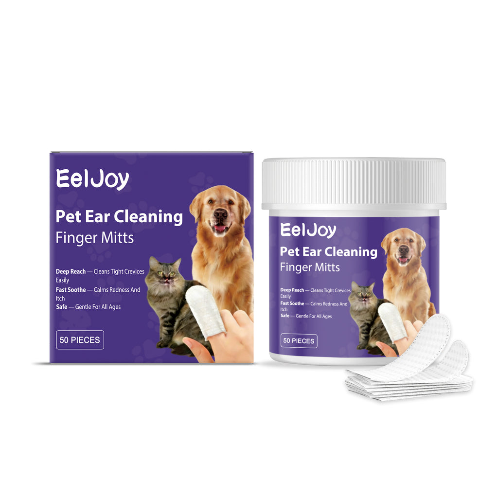 Pet Ear Cleaning Finger Wipes for Dogs & Cats
