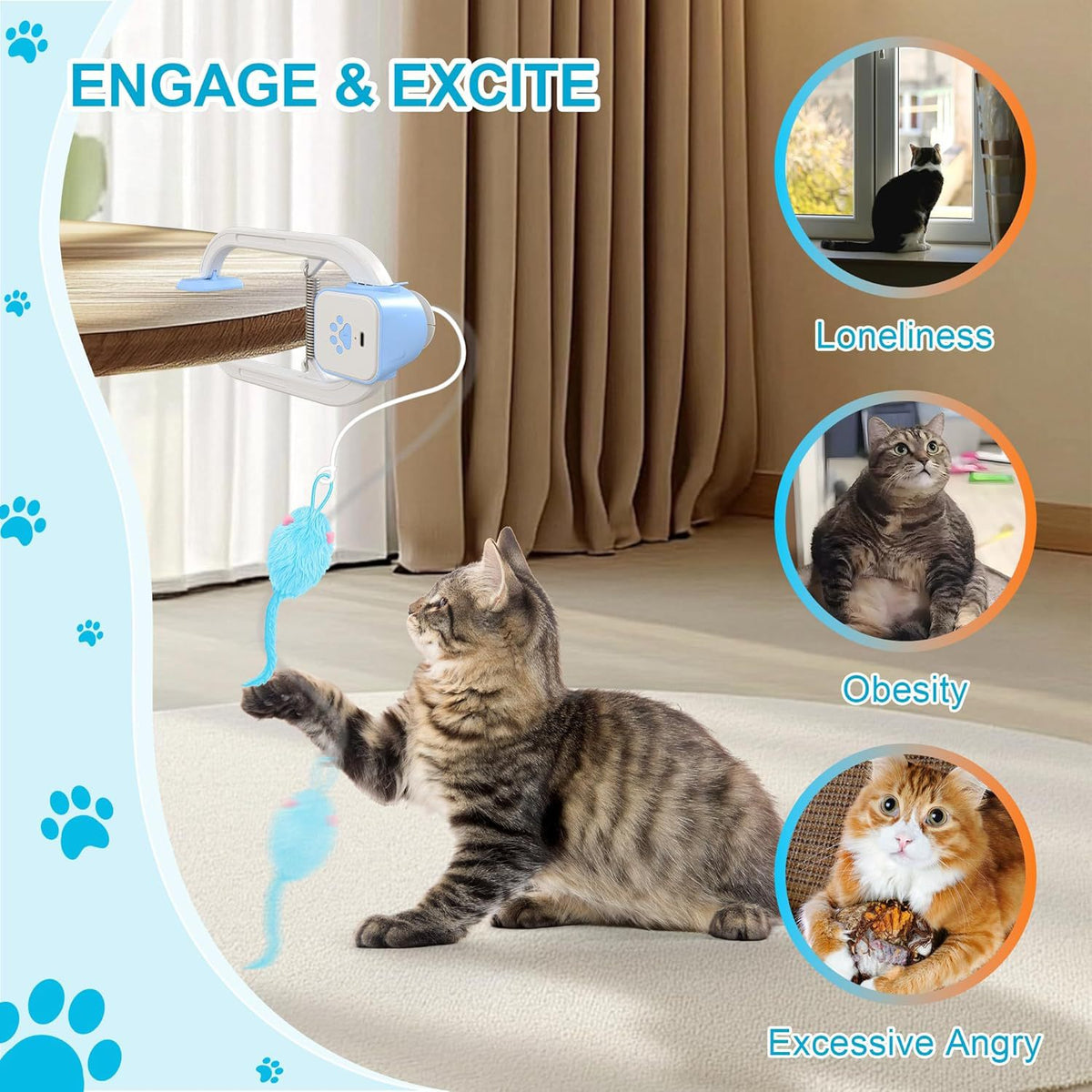 Rechargeable Remote-Controlled Electric Mouse Cat Toy